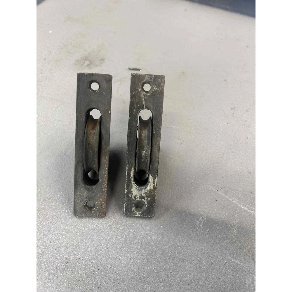 Lot Of 2 vintage victorian window weight pulleys